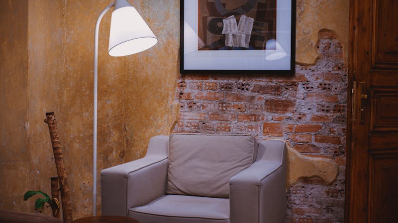 Interior of Pequod's Pizza restaurant with warm ambiance