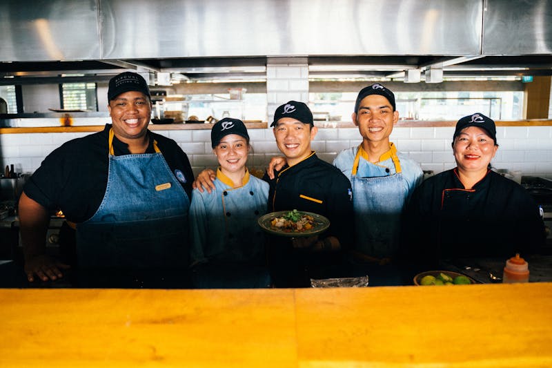 Friendly front of house team welcoming guests